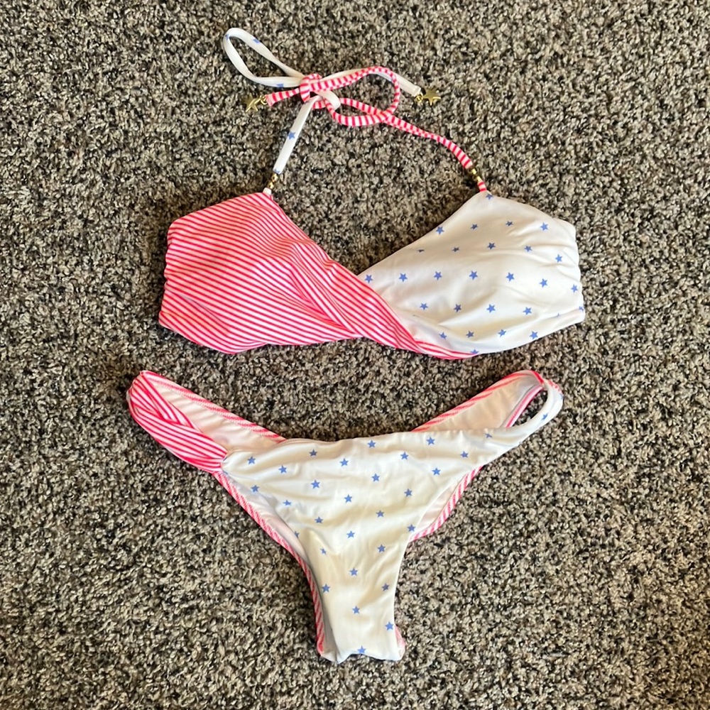 Victoria’s Secret American Flag Cheeky Bathing Suit